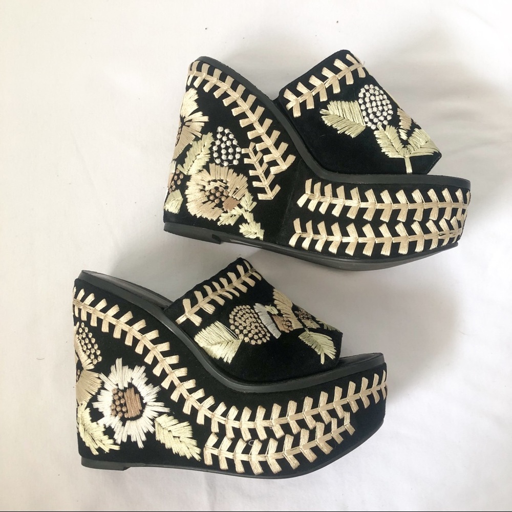 Jeffrey Campbell Embroidery Marisol Platform Wedge